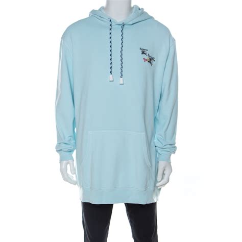 burberry hoodie light blue|authentic burberry hoodie.